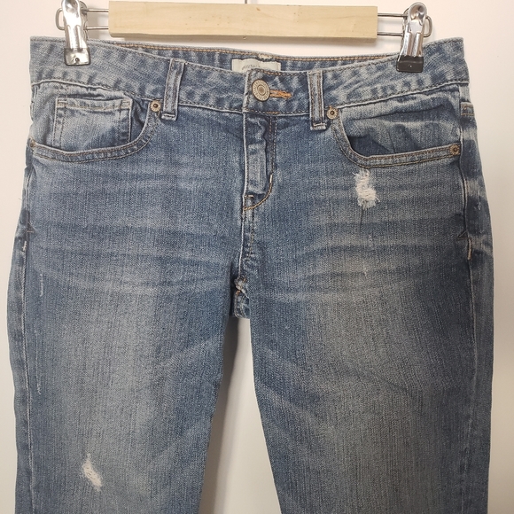 AEO Bayla Skinny 5/6 Short Light Destressed Jeans - Picture 3 of 7